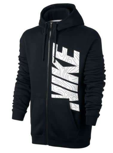 Original Nike Mens Sportswear Full Zip Warm Hoodie Black Fleece 831818 010 Size XX Large