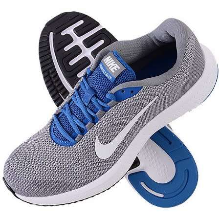 Original Mens Nike RUNALLDAY Cool Grey/White-Blue Jay 898464 005 Size UK 10 (SA 10)