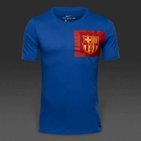 Original Mens Nike T-Shirt FC Barcelona Tee Crest 832658 480 Size Extra Large