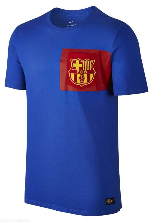 Original Mens Nike T-Shirt FC Barcelona Tee Crest 832658 480 Size Extra Large