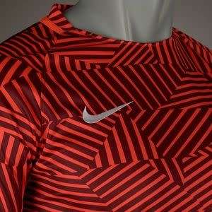 Original Mens Nike Dry Squad  GRAPHIC RED 807073 671 Size Large