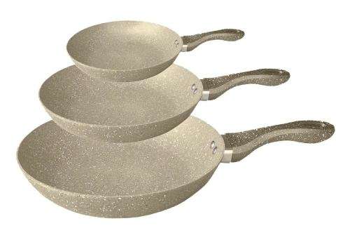 3pc Frying Pan Marble Coated Set - Assorted Colors (20, 24 & 28 cm)