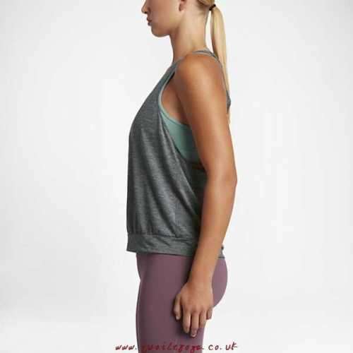 Original Womens NIKE PRO Tops & TShirt Inside 804652-364 Seaweed/Heather Size Medium