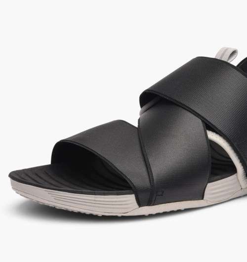 Original Mens NIKE Air Solarsoft Zig Zag Sandals In Black 579912 001 UK Size 9 (SA 9)