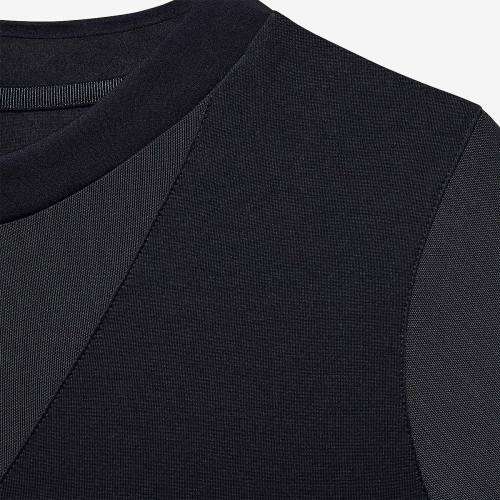 Original Womens NIKE Sportswear Bonded Women's Half Sleeve Top Black 829755 010 Size Small