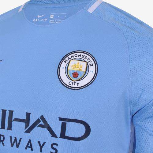 Original Mens Nike MANCHESTER CITY HOME 2017/18 SOCCER JERSEY 847261 489 Size XXL