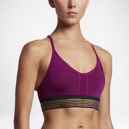 Original Womens NIKE Indy Cooling Sports Bra - True berry/black 832092 665 Size Medium