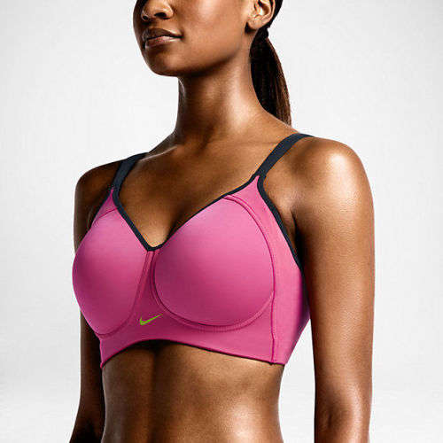 Original Womens NIKE PRO HERO VIVID PINK/BLACK 360 Deg Support Size 32 D