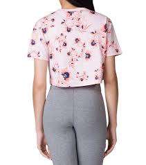 Original Womens NIKE Sportswear CROP Top SS Floral TEE Barely Rose 943334 699 Size Medium