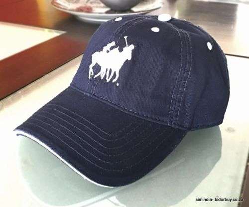 Original Mens Polo Classic Sports Cap - Blue- Double Pony