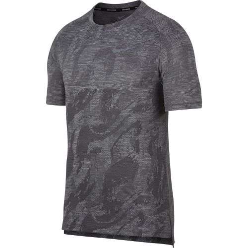 Original Mens Nike Medalist Gunsmoke Grey Short-Sleeve Running Top AA2214 036 Size Large