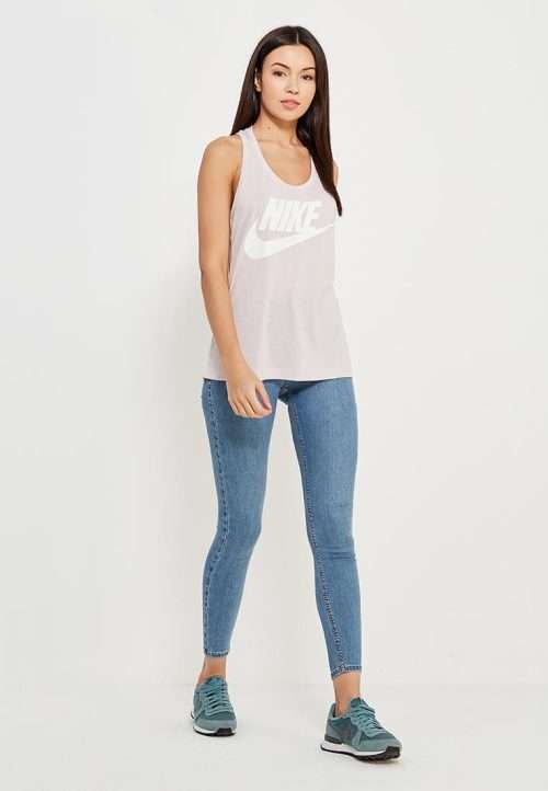 Original Womens NIKE Sportswear Essentials Hybrid Pink Baby Tank 831731 682 Size Medium