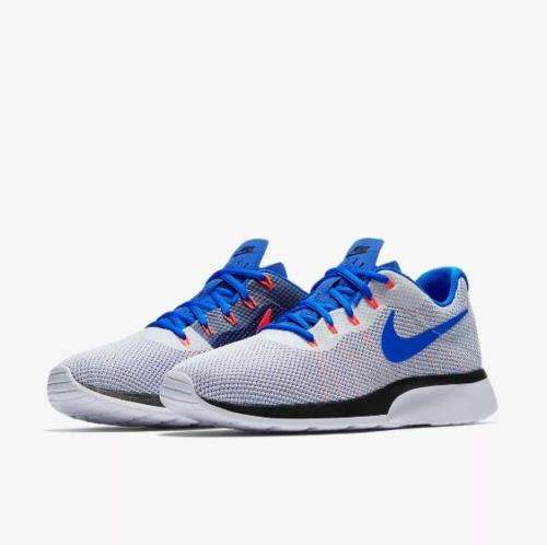 Original Mens Nike Tanjun Racer Running Shoes White/Ultramarine 921669 100 Size UK 12 (SA 12)
