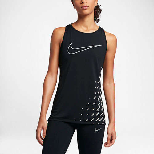 Original Womens Nike Breathe (City) Women's Running Tank 831502 010 Size Medium