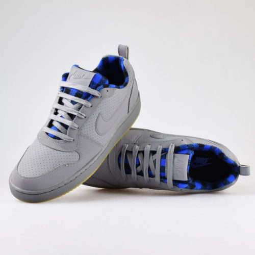 Original Mens Nike Court Borough LOW 844881 003 Grey/Hyper Cobalt Size UK 12 (SA 12)