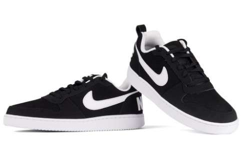 Original Mens Nike Court Borough LOW 838937 010 Black /White Size UK 11 (SA 11)
