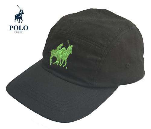 Original Mens Polo Classic Sports Cap Black/Neon Green - Double Pony