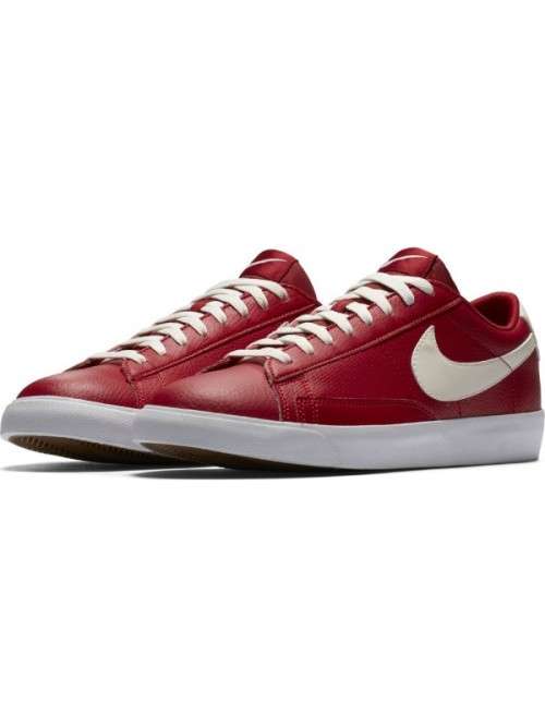 Original Mens NIKE Blazer LOW LEATHER (Latest) GYM RED/ SAIL AJ9515 600 Size UK 12 (SA 12)