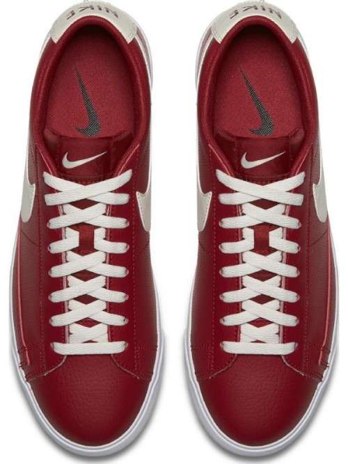 Original Mens NIKE Blazer LOW LEATHER (Latest) GYM RED/ SAIL AJ9515 600 Size UK 12 (SA 12)