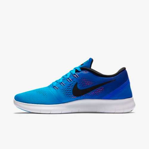 Original Mens Nike Free RN 831508 404  Blue Glow / Bright Crimson Size UK 11 (SA 11)
