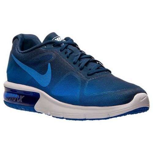 Original Mens NIKE Air Max SEQUENT RCR BLUE/ NAVY /WHITE 719912 404 Size UK 10 (SA 10)