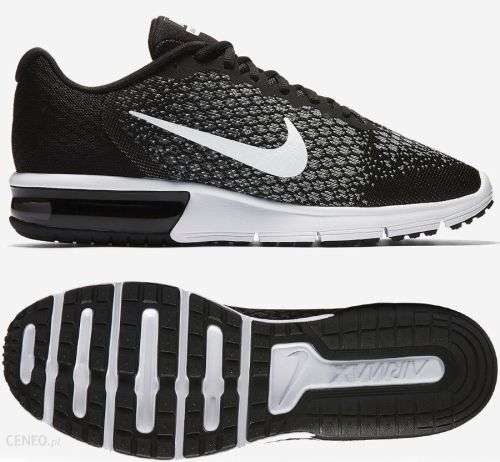 Original Mens NIKE Air Max SEQUENT 2 BLACK/ WHITE- GREY 852461 005 Size UK 10 (SA 10)