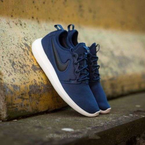 Original Mens NIKE ROSHE TWO MIDNIGHT NAVY SAIL 844656 400 Size UK 11 (SA 11)