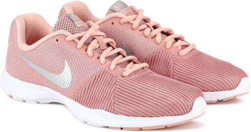 Original Women's Nike Flex Bijoux Rust Pink/ Metallic Silver 881863 610 Size UK 6.5 (SA 6.5)