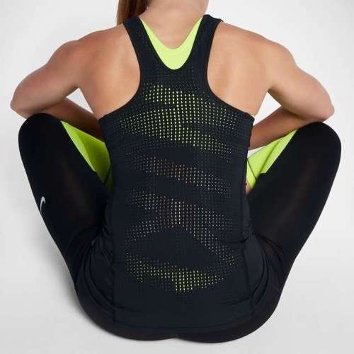 Original Womens Nike PRO HYPERCOOL Black/ Black 832056 010 Size Medium