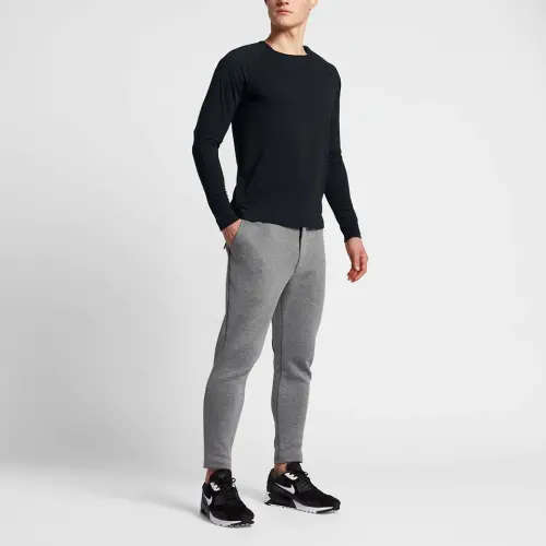 Original Nike Mens Bonded Long Sleeve Top BLACK 832206 010 Size Large