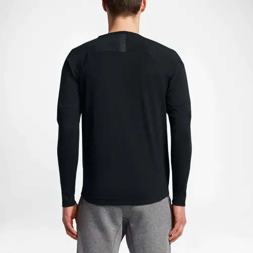 Original Nike Mens Bonded Long Sleeve Top BLACK 832206 010 Size Large