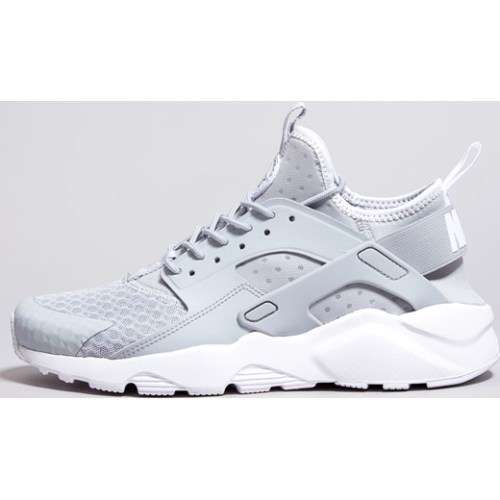 Original Mens Nike AIR HUARACHE RUN ULTRA 819685 007 Wolf Grey/Pale Grey Size UK 8/ 9 (SA 8/9)