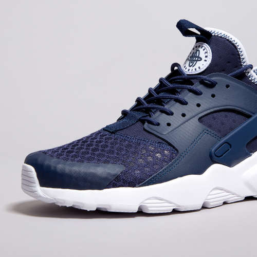 Original Mens Nike AIR HUARACHE RUN ULTRA 819685 406 Midnight Navy/ White Size UK 8 (SA 8)
