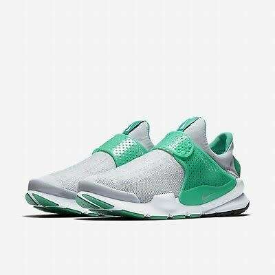 Original Mens NIKE SOCK DART KNIT JAQUARD Wolf Grey/Green-White 819686 004 UK Size 10 (SA 10)