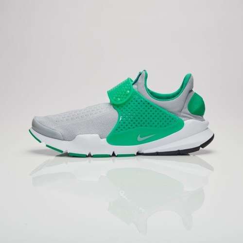 Original Mens NIKE SOCK DART KNIT JAQUARD Wolf Grey/Green-White 819686 004 UK Size 10 (SA 10)
