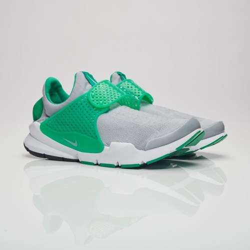 Original Mens NIKE SOCK DART KNIT JAQUARD Wolf Grey/Green-White 819686 004 UK Size 10 (SA 10)