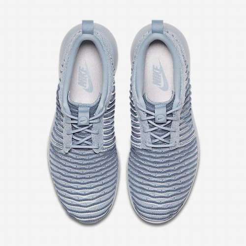 Original Women's NIKE Roshe TWO FLYKNIT 844929 400 Blue- Grey/ Ocean Fog Size UK 5.5 (SA 5.5)