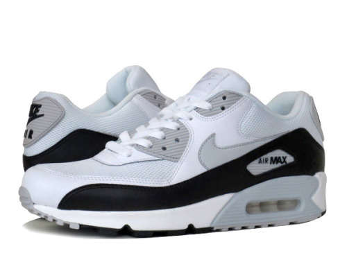 Original Mens NIKE Air Max 90 Essential 537384 125 White / Platinum/ Black Size UK 11.5 (SA 11.5)