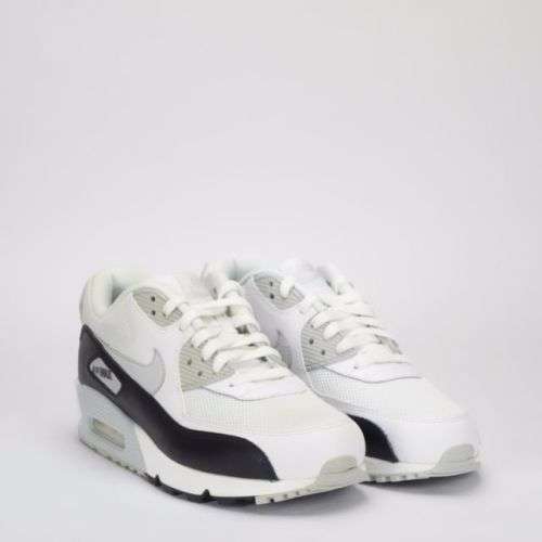 Original Mens NIKE Air Max 90 Essential 537384 125 White / Platinum/ Black Size UK 11.5 (SA 11.5)