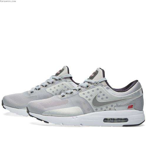 Original Mens NIKE Air Max ZERO QS Metallic SILVER 789695 002 Size UK 9 (SA 9)