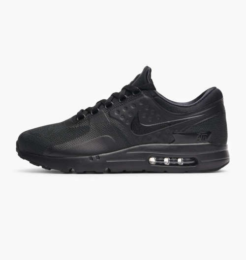 Original Mens NIKE Air Max ZERO ESSENTIAL Black/ Black 876070 006 Size UK 10 (SA 10)