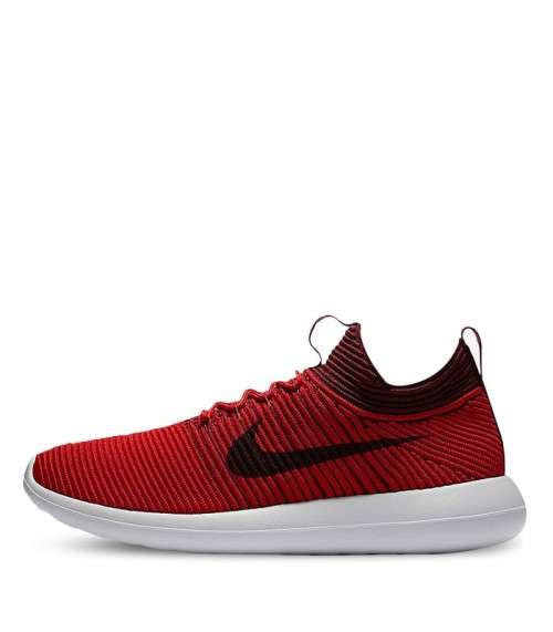 Original Mens NIKE ROSHE TWO FLYKNIT V2 University Red 918263 600 Size UK 8 (SA 8)