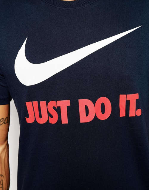 Original Mens Nike T-Shirt With Just Do It Swoosh 707360 475 Size Medium