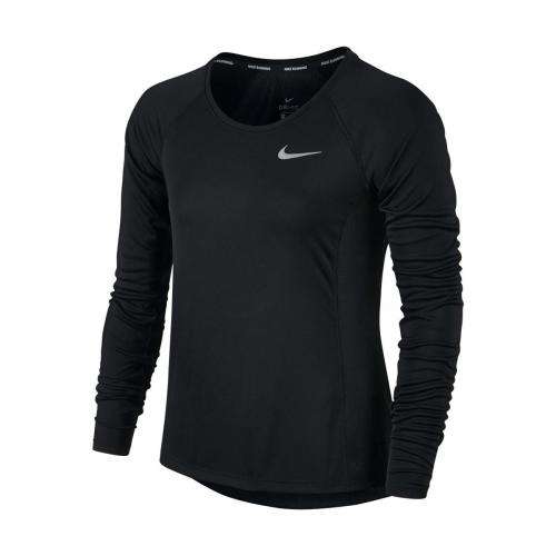 Original Womens NIKE DRY Miler Long Sleeve Top Black 831540 010 Size Large