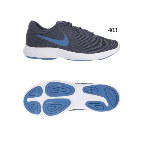 Original Women's NIKE Revolution 4 Obsidian/ Mountain Blue Running 908999 403 Size UK 5.5 (SA 5.5)