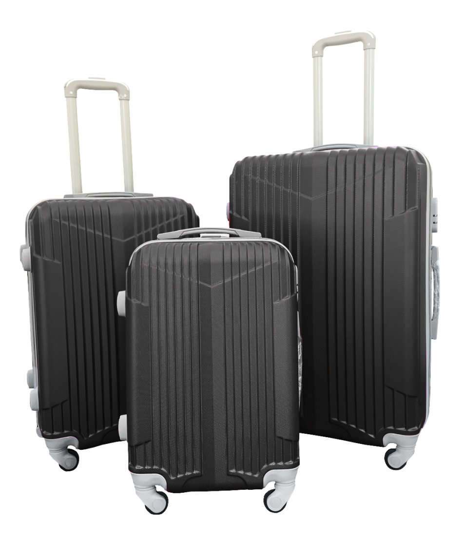 New Design 3pc Travel Luggage Set with 360° Rotating Wheels(Available in 7 Colors)