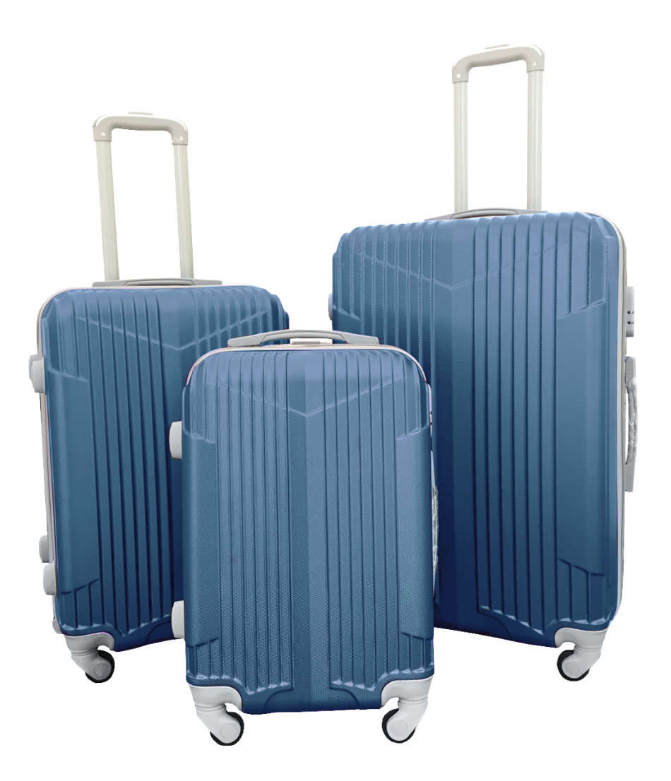 New Design 3pc Travel Luggage Set with 360° Rotating Wheels(Available in 7 Colors)