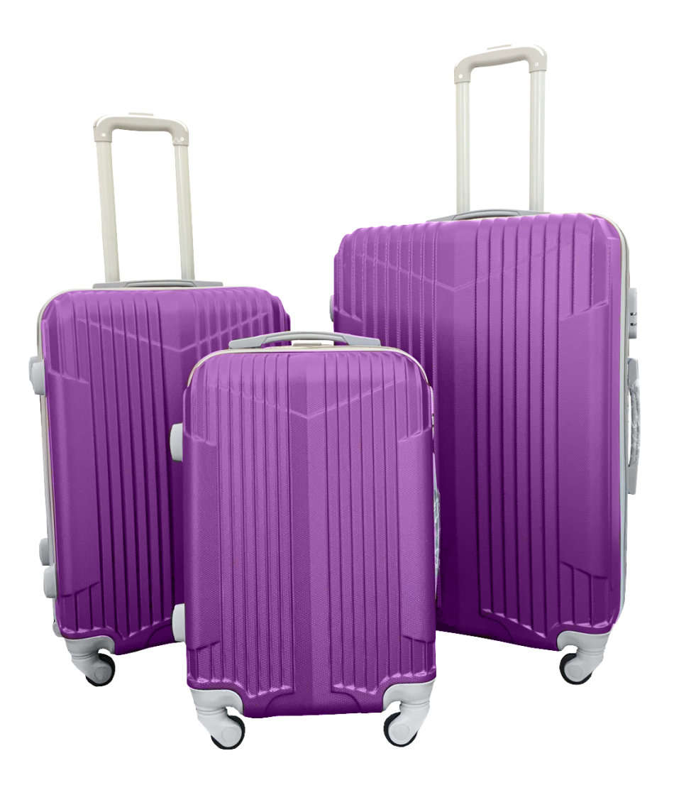 New Design 3pc Travel Luggage Set with 360° Rotating Wheels(Available in 7 Colors)
