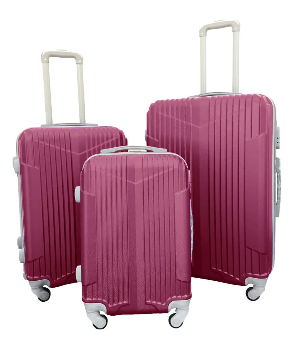 New Design 3pc Travel Luggage Set with 360° Rotating Wheels