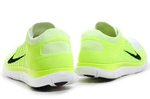 Original Women's Nike FREE FLYKNIT 4.0 White/ Black/ Volt Glow 631050 103 Size UK 5.5 (SA 5.5)